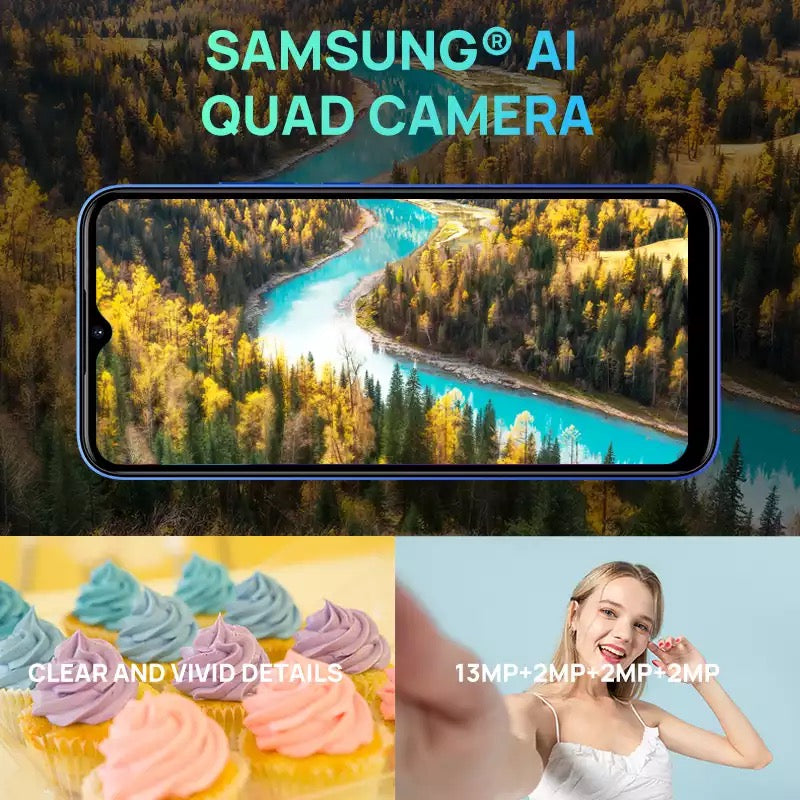 X96 Pro 4GB Ram 64GB 13MP Quad Camera Smart Phone Cellular Mobile Phone Android