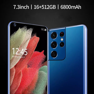 S21+Ultra Smartphone 7.3 inch 16GB+512GB 6800mAh Unlock Global Version 4G/5G Android10.0 Mobile phone Cellphone Smart Phone